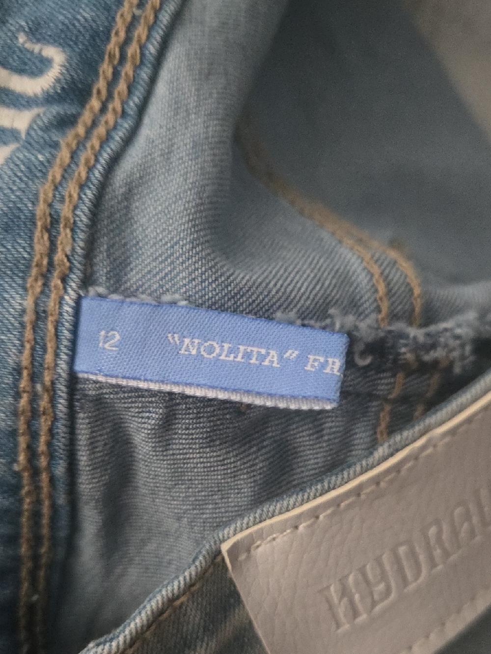 Hydraulic Light Blue Embroidered Denim Shorts Size 12 - Picture 5 of 6